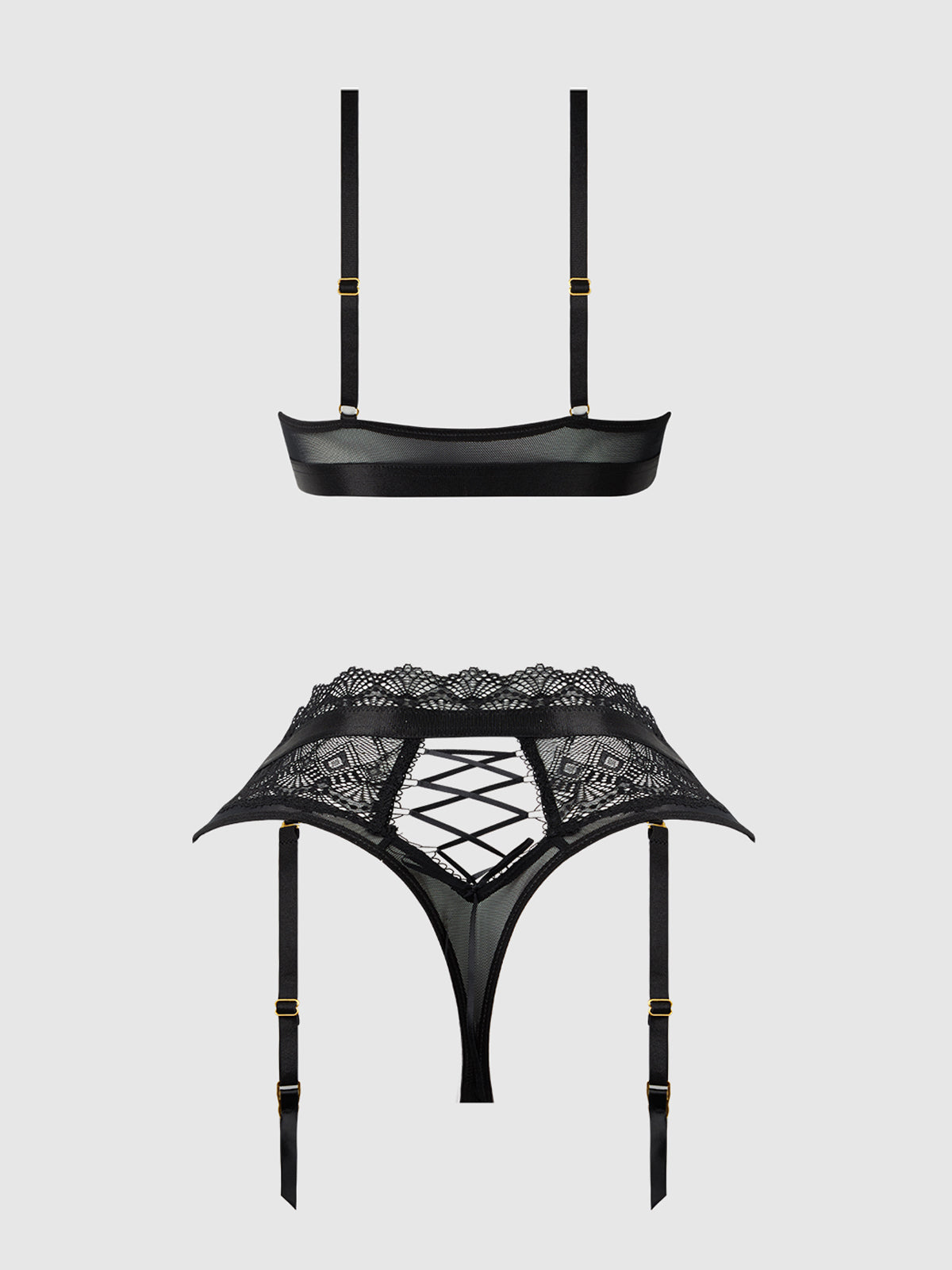 Vivienne Timeless Lace & Micro Bralette & Thong Set