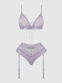 House of Desire Vivienne Timeless Lace & Micro Bralette & Thong Set