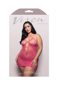Fantasy Lingerie Vixen Call Me Baby Criss-cross Halter Dress