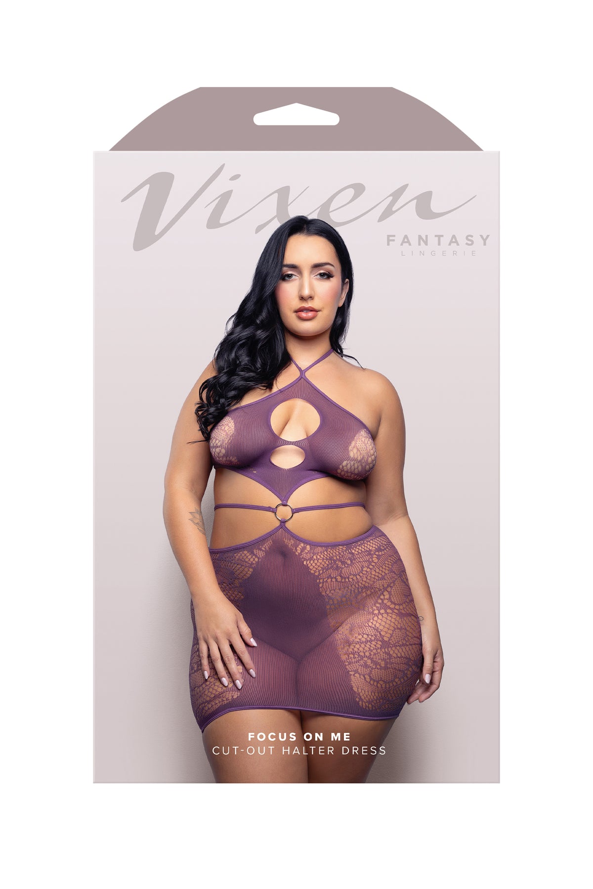 Vixen Focus On Me Cut-out Halter Stocking Dress