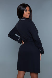 BeWicked Waffle Robe Black