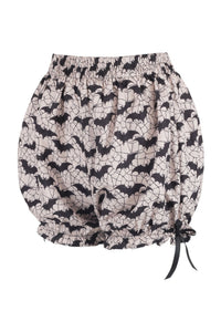 LIMITED EDITION White & Black Bats Crepe Bloomers