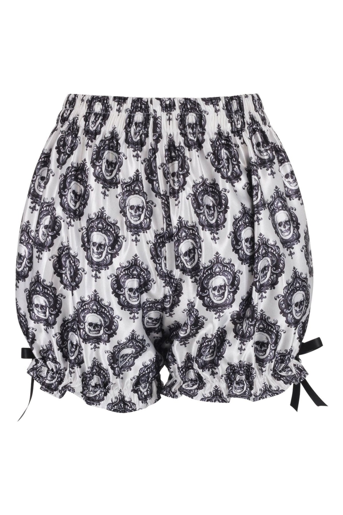 LIMITED EDITION White & Black Gothic Skull Print Bloomers