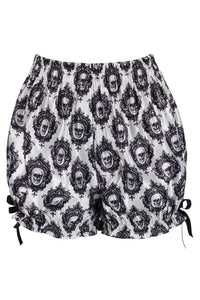 LIMITED EDITION White & Black Gothic Skull Print Bloomers
