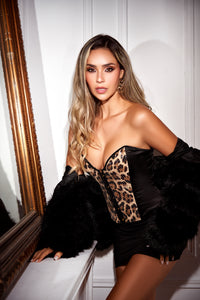 Wild Shimmer Sequin Animal Print Corset - Mapale
