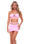 Pink Lipstick Net Worth 2pc Bandeau Set - One Size - Pink