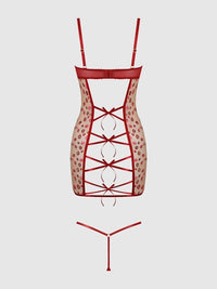 House of Desire Angelina Chemise Slip Kiss Embroidery