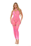 Pink Lipstick Take You There Bodystocking - One Size - Pink