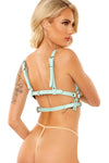 Glow Black Light Buckle Up Harness Top Light Blue