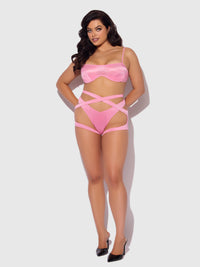 Zoe Oil Slick Bra Set Bubblegum Pink