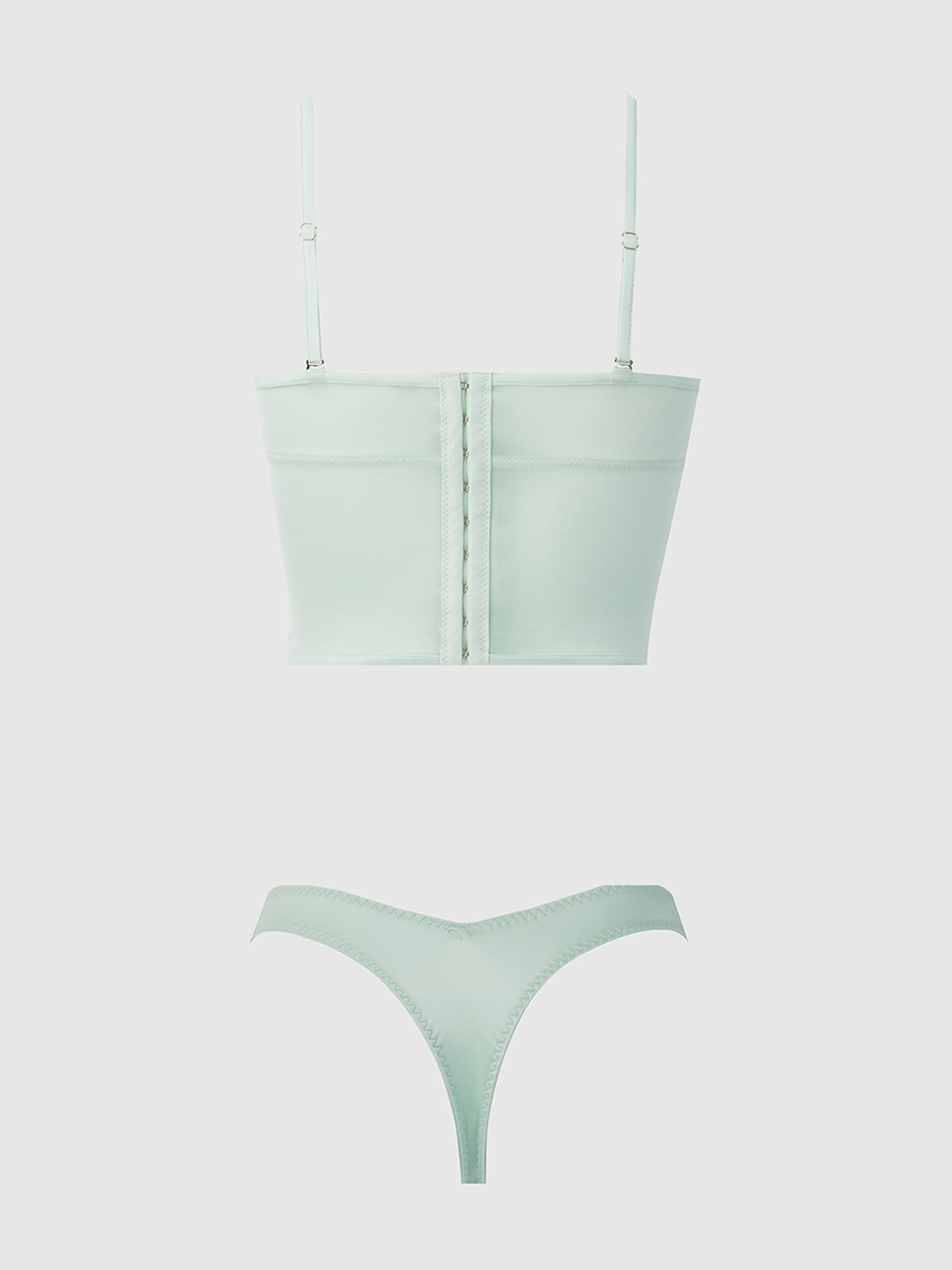 House of Desire Zoe Oil Slick Bustier & Panty Set Aqua