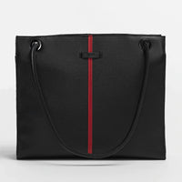 Benjamin Professional Leather Tote Bag Black/Gunmetal-Rebel Romance