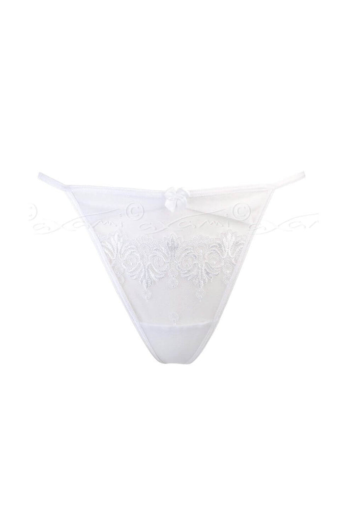 Axami Primrose Embroidered Sheer V-String-Rebel Romance