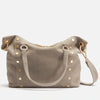 Daniel Lrg Leather Tote Bag Grey Natural/Brushed Gold-Rebel Romance