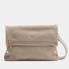 VIP Lrg Oversized Crossbody Clutch Grey Natural/Brushed Gold-Rebel Romance