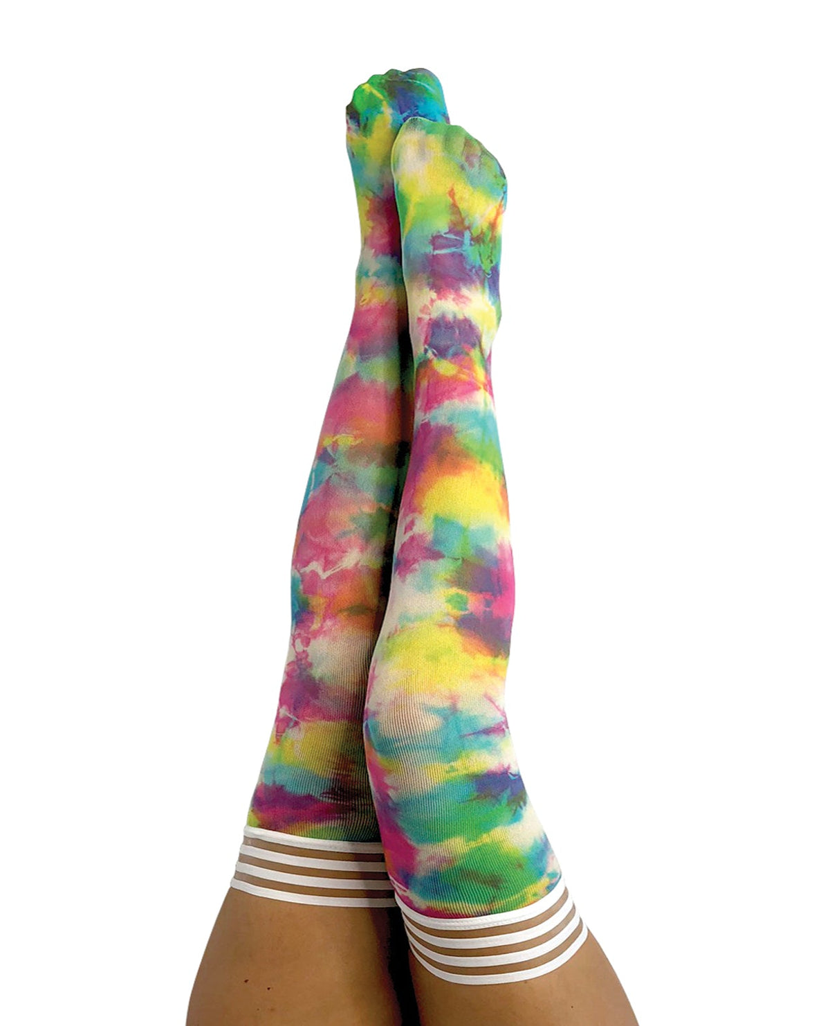 Kixies Gilly Tie Die Thigh High Bright Color-Rebel Romance