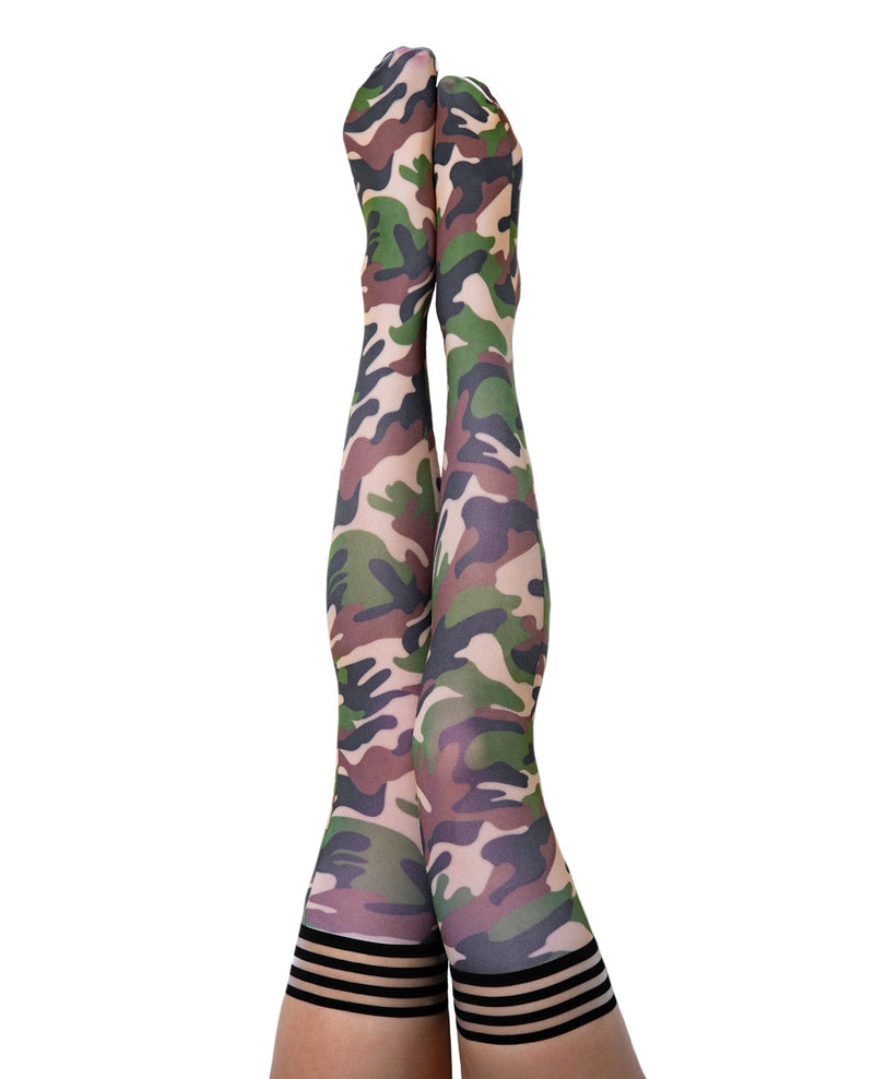Kixies Alex Thigh High Camouflage-Rebel Romance