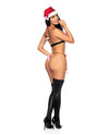 Mapale Holiday Mrs. Claus Bra Set & Head Piece Costume Red-Rebel Romance