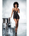 Mapale Mesh & Lace Two in One Babydoll Teddy w/Detachable Skirt Black-Rebel Romance