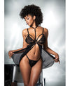 Mapale Mesh & Lace Two in One Babydoll Teddy w/Detachable Skirt Black-Rebel Romance