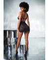Mapale Mesh & Lace Two in One Babydoll Teddy w/Detachable Skirt Black-Rebel Romance