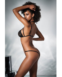 Mapale Mesh & Lace Two in One Babydoll Teddy w/Detachable Skirt Black-Rebel Romance