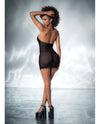 Mapale Shadow Stripe Halter Underwire Babydoll & G-String Black-Rebel Romance