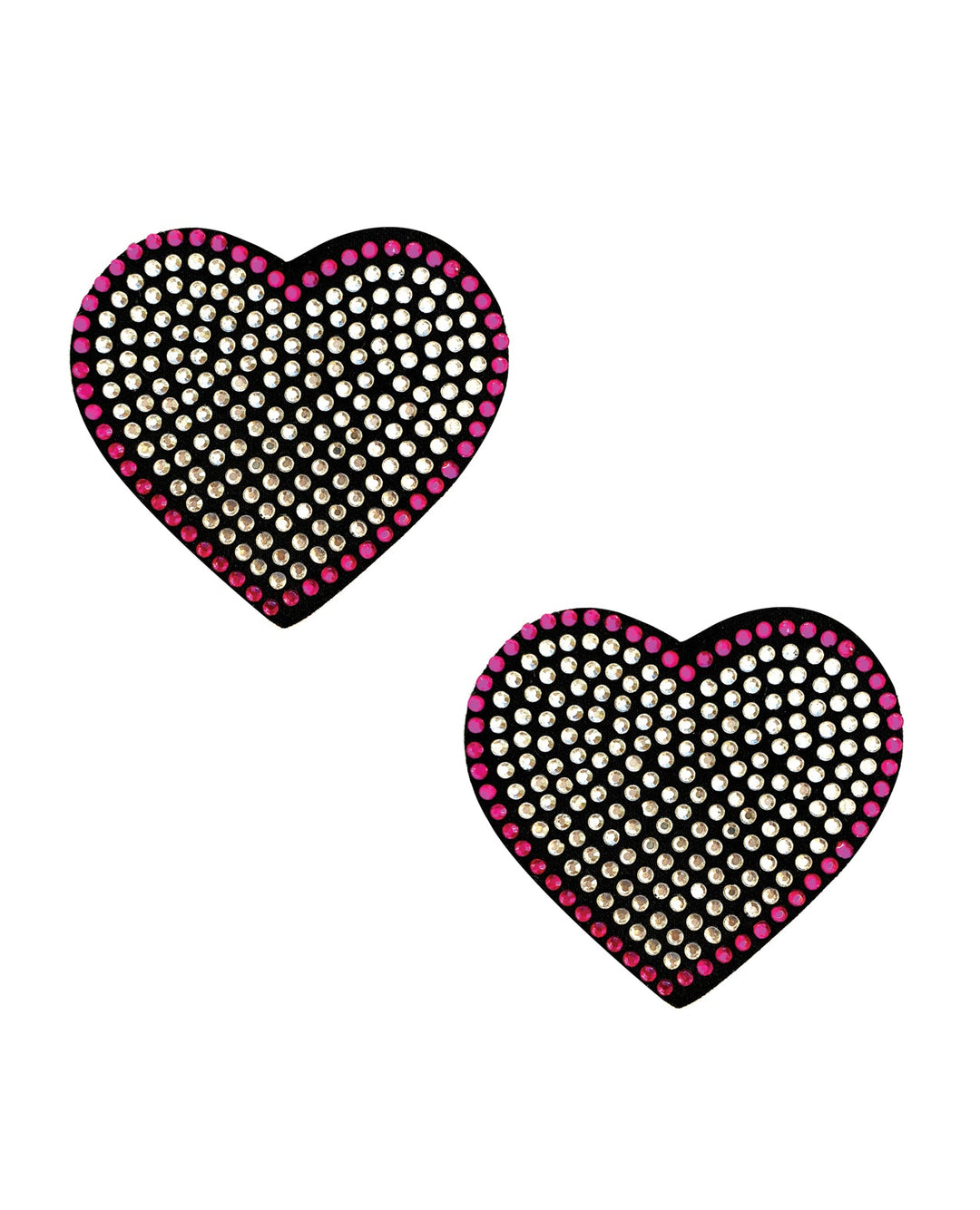 Burlesque Heart N' Soul Crystal Heart Pasties Pink/Clear-Rebel Romance