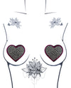 Burlesque Heart N' Soul Crystal Heart Pasties Pink/Clear-Rebel Romance