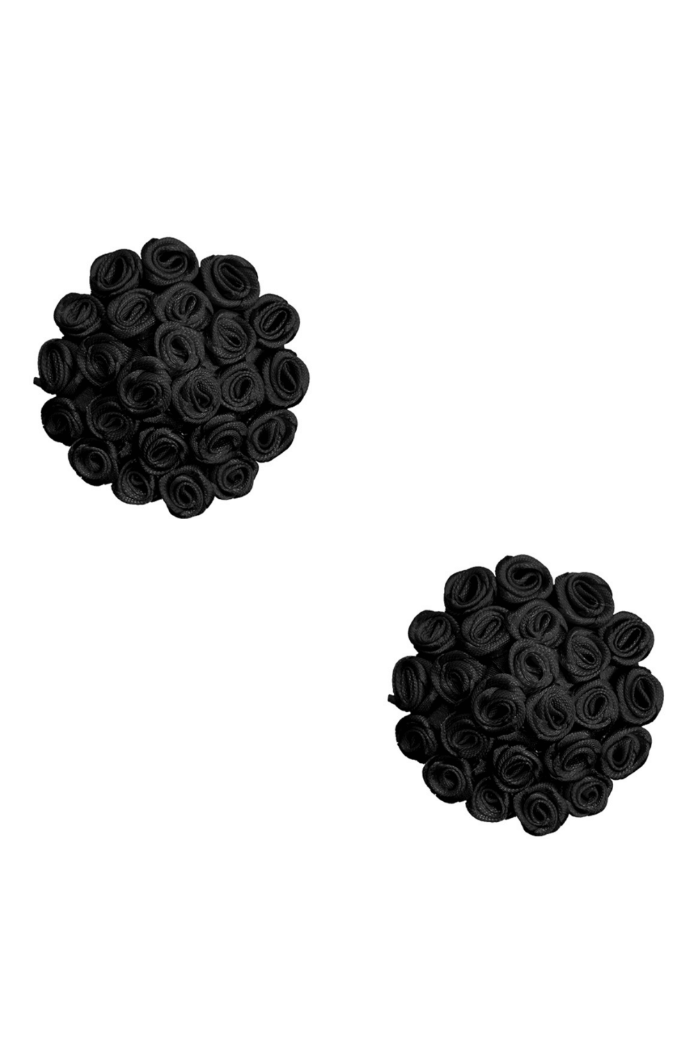 Burlesque Nightfall Black Roses Reusable Silicone Pasties-Rebel Romance