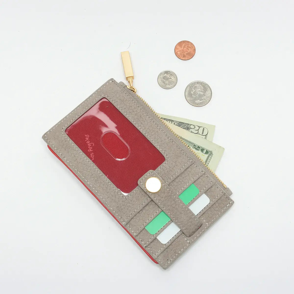 210 West Wallet Grey Natural/Brushed Gold-Rebel Romance