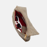 VIP Lrg Oversized Crossbody Clutch Grey Natural/Brushed Gold-Rebel Romance