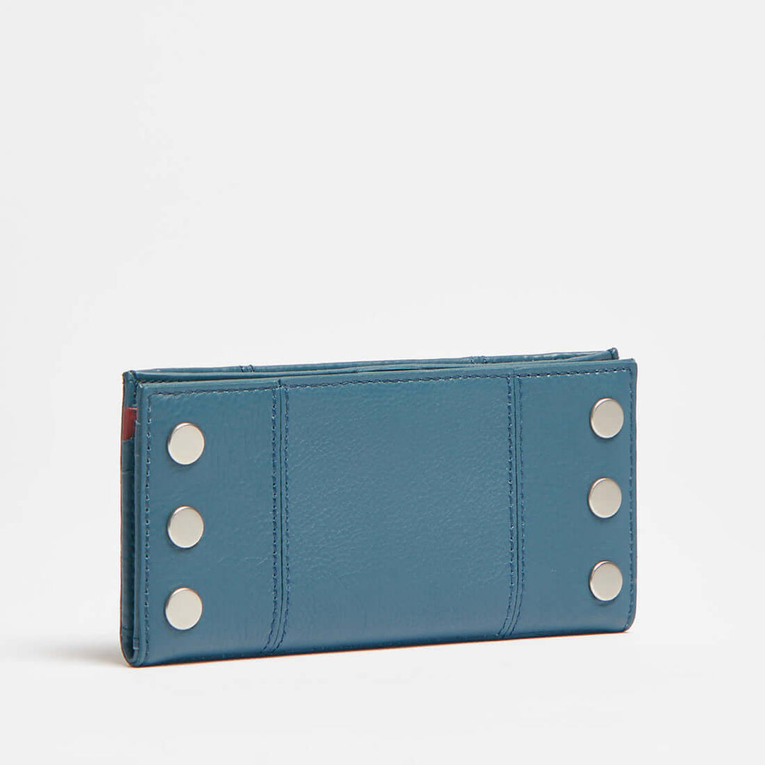 Hammitt 110 North Wallet Blue Weekend Blues/Brushed Silver-4584-Blu-Slvr-Rebel Romance